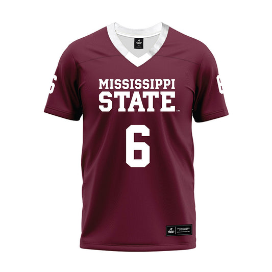 Mississippi State - NCAA Football : Kolin Wilson - Maroon Premium Football Jersey-0