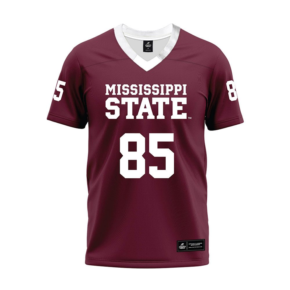 Mississippi State - NCAA Football : Luke Hutchinson - Maroon Premium Football Jersey-0