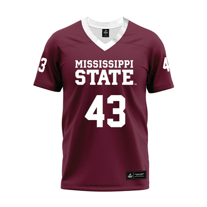 Mississippi State - NCAA Football : Will Whitson - Maroon Premium Football Jersey-0