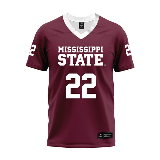 Mississippi State - NCAA Football : Brinston Williams - Maroon Premium Football Jersey-0