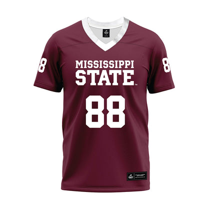 Mississippi State - NCAA Football : Ethan Pulliam - Maroon Premium Football Jersey-0