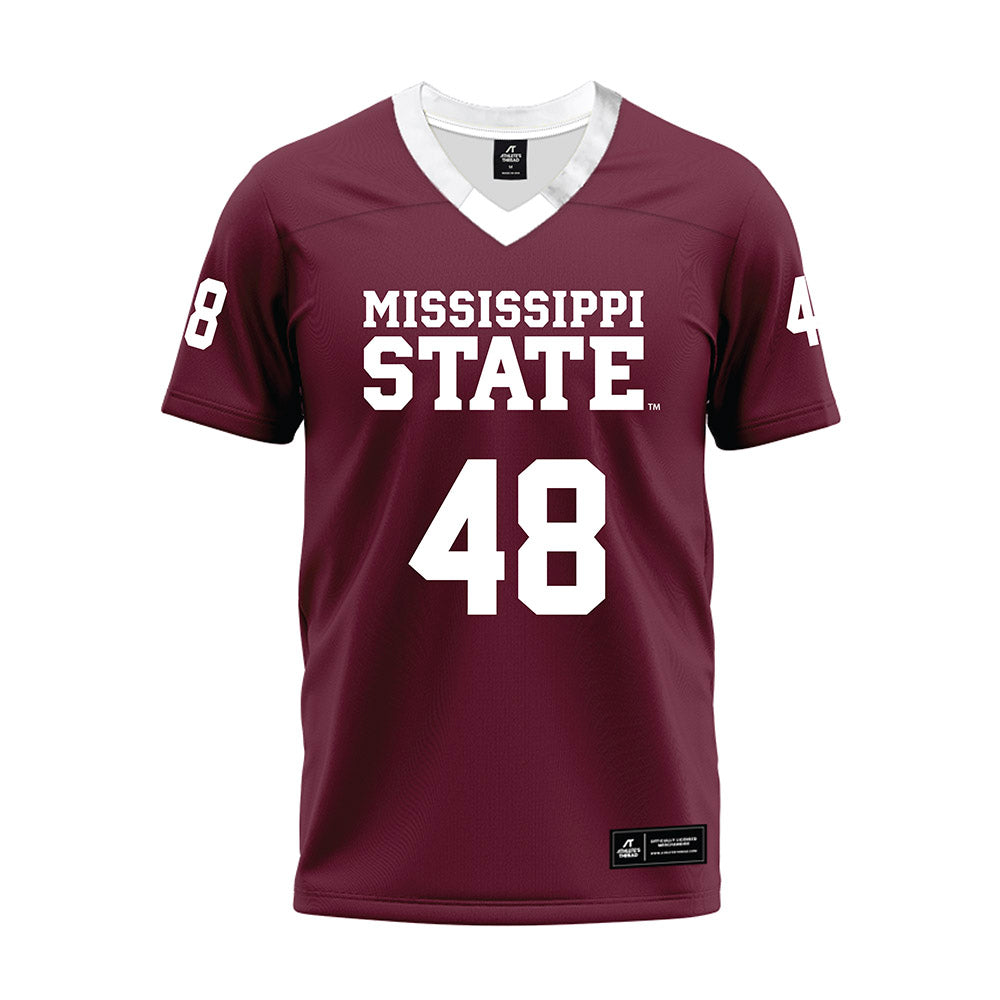 Mississippi State - NCAA Football : Hayden Chambers - Maroon Premium Football Jersey-0