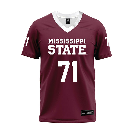 Mississippi State - NCAA Football : Saquon Miles - Maroon Premium Football Jersey-0