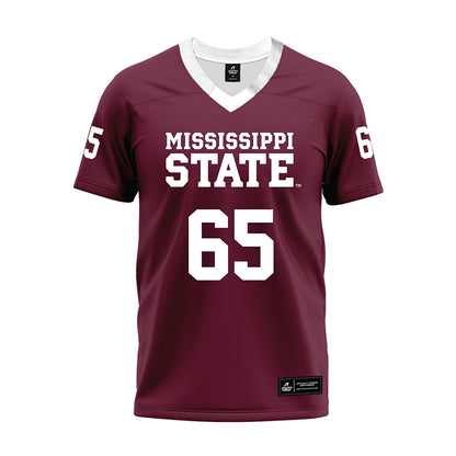 Mississippi State - NCAA Football : Spencer Dowland - Maroon Premium Football Jersey-0