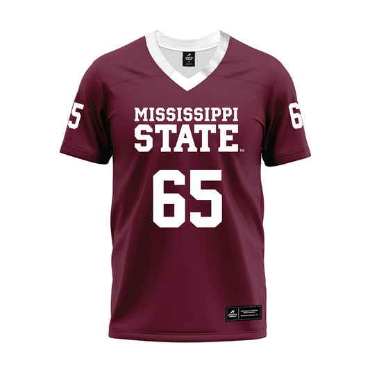 Mississippi State - NCAA Football : Spencer Dowland - Maroon Premium Football Jersey-0