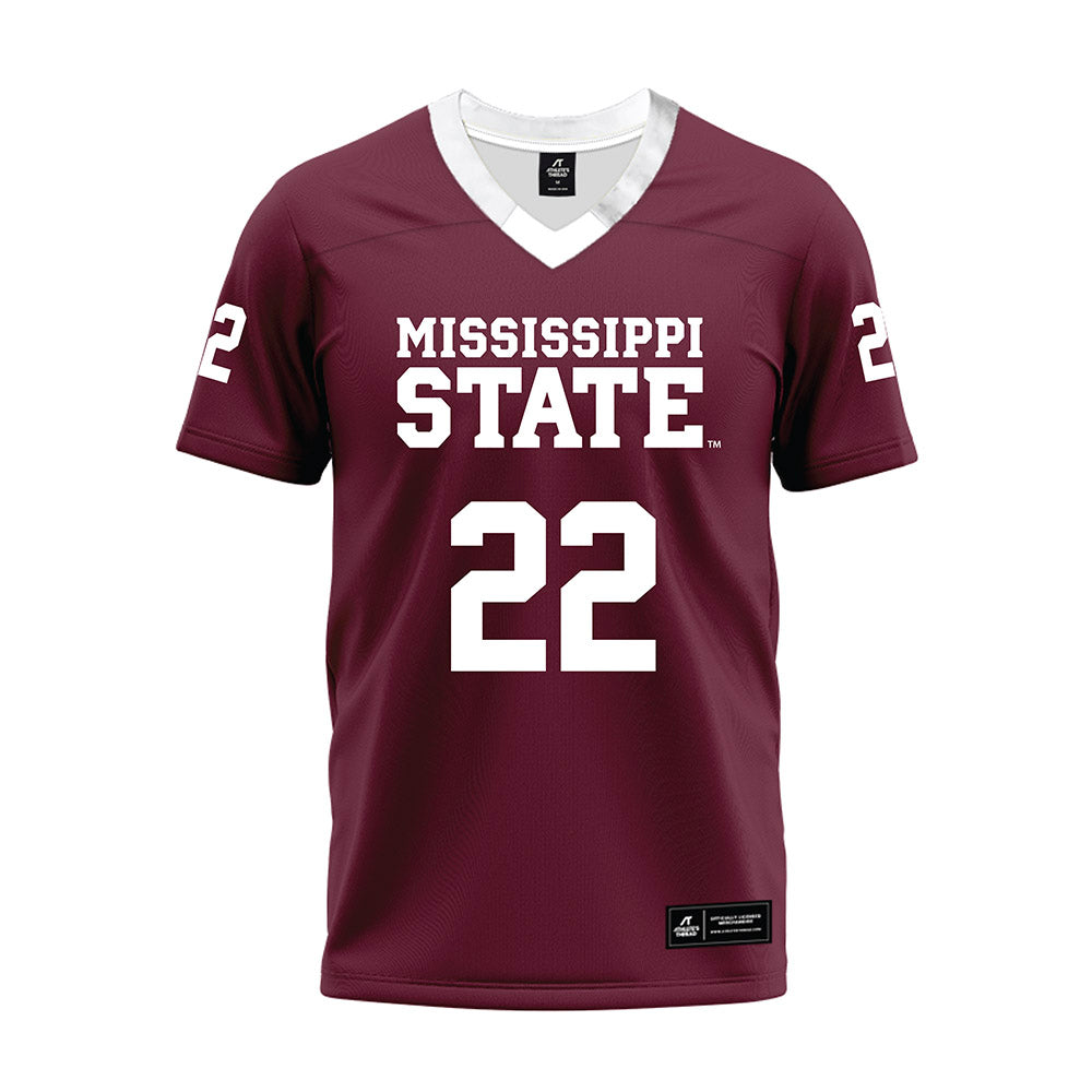 Mississippi State - NCAA Football : Brinston Williams - Maroon Premium Football Jersey-0