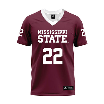Mississippi State - NCAA Football : Brinston Williams - Maroon Premium Football Jersey-0