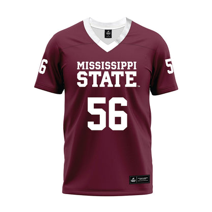 Mississippi State - NCAA Football : Wesley Davis - Maroon Premium Football Jersey-0