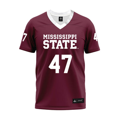 Mississippi State - NCAA Football : William Wilkinson - Maroon Premium Football Jersey-0