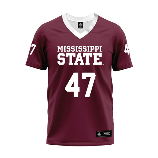 Mississippi State - NCAA Football : William Wilkinson - Maroon Premium Football Jersey-0