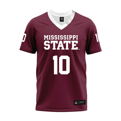 Mississippi State - NCAA Football : Bull Mitchell - Maroon Premium Football Jersey-0