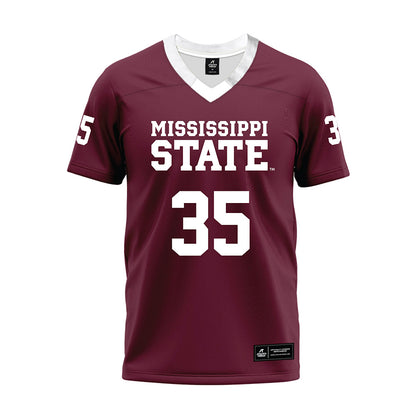 Mississippi State - NCAA Football : Kalvin Dinkins - Maroon Premium Football Jersey-0