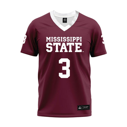 Mississippi State - NCAA Football : Anthony Evans III - Maroon Premium Football Jersey-0