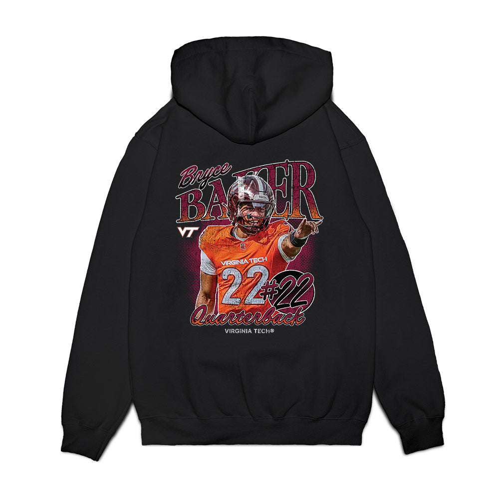 Virginia Tech - NCAA Football : Bryce Baker - Collage Premium Hooded Sweatshirt-1