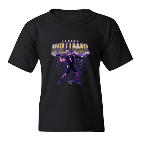 Washington - NCAA Football : Demond Williams Jr. - Collage Youth T-Shirt-0