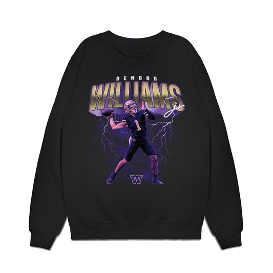 Washington - NCAA Football : Demond Williams Jr. - Collage Premium Crewneck Sweatshirt-0