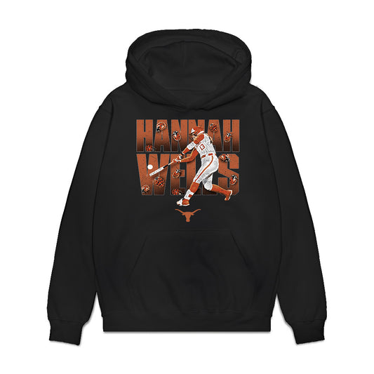 Texas - NCAA Softball : Hannah Wells - ladybug x Hannah Premium Hooded Sweatshirt-0