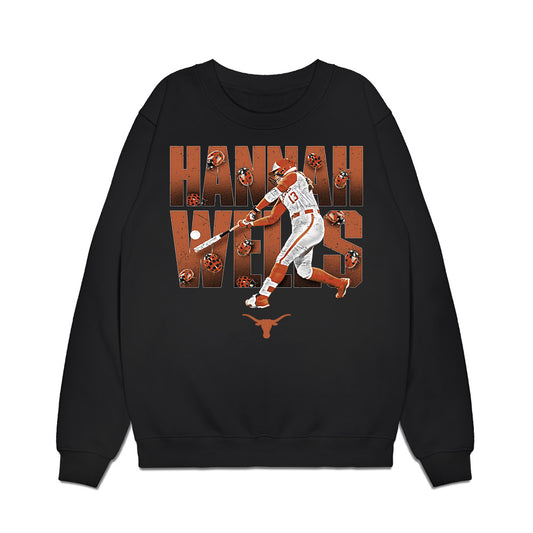Texas - NCAA Softball : Hannah Wells - ladybug x Hannah Premium Crewneck Sweatshirt-0