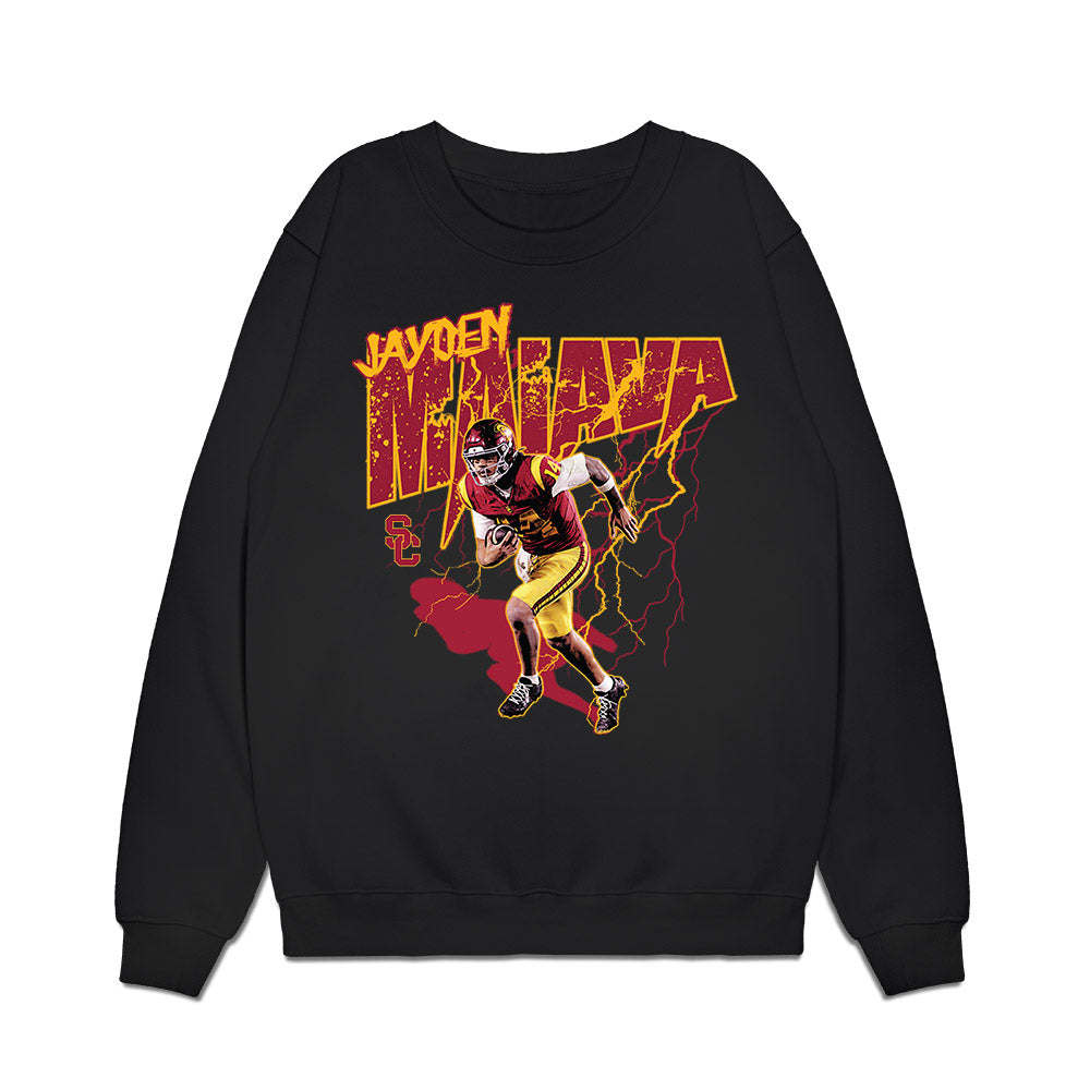 USC - NCAA Football : Jayden Maiava - Collage Premium Crewneck Sweatshirt-0
