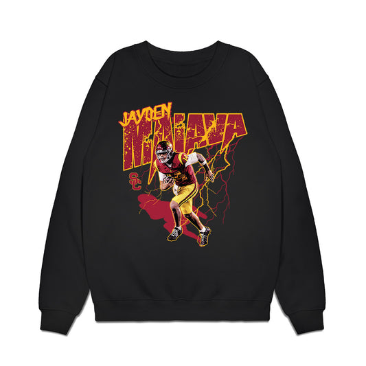 USC - NCAA Football : Jayden Maiava - Collage Premium Crewneck Sweatshirt-0