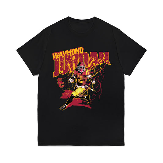 USC - NCAA Football : Waymond Jordan - Graphic Comfort Colors T-Shirt-0