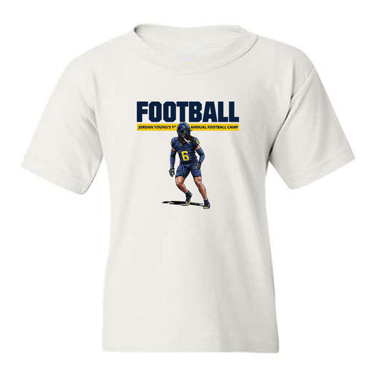 Michigan - NCAA Football : Jordan Young - 1st Annual Football Camp Youth T-Shirt-0