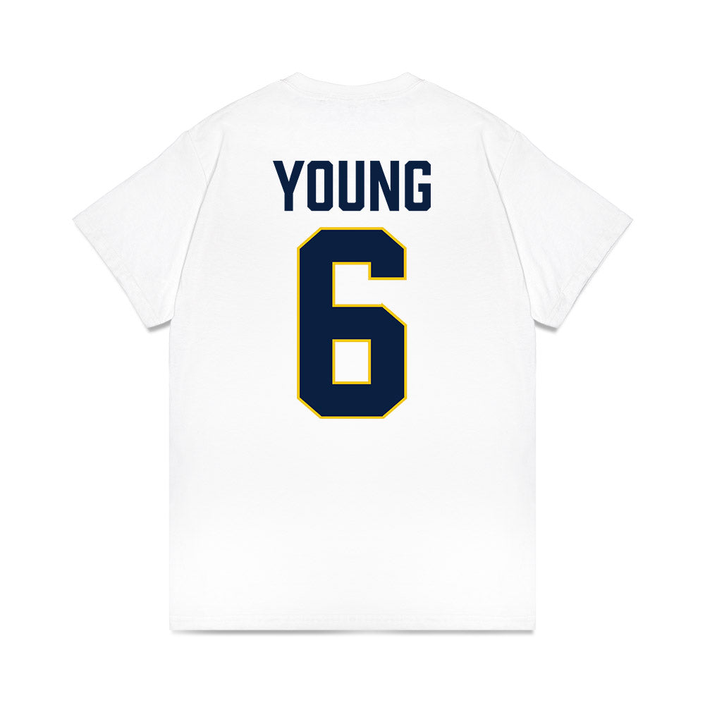 Michigan - NCAA Football : Jordan Young - 1st Annual Football Camp Comfort Colors T-Shirt-1
