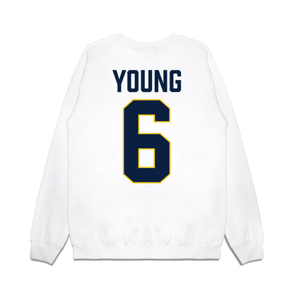 Michigan - NCAA Football : Jordan Young - 1st Annual Football Camp Premium Crewneck Sweatshirt-1