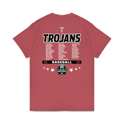 Troy - NCAA Baseball : Roster List Comfort Colors T-Shirt-1