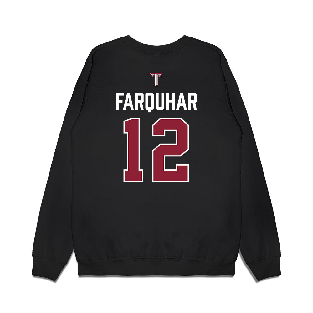 Troy - NCAA Baseball : Tate Farquhar - College World Series Premium Crewneck Sweatshirt-1