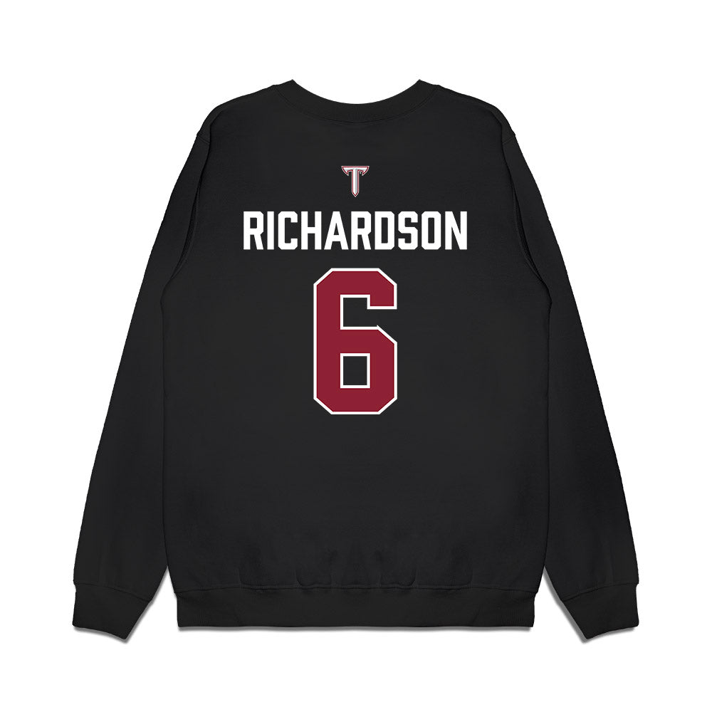 Troy - NCAA Baseball : Brady Richardson - College World Series Premium Crewneck Sweatshirt-1