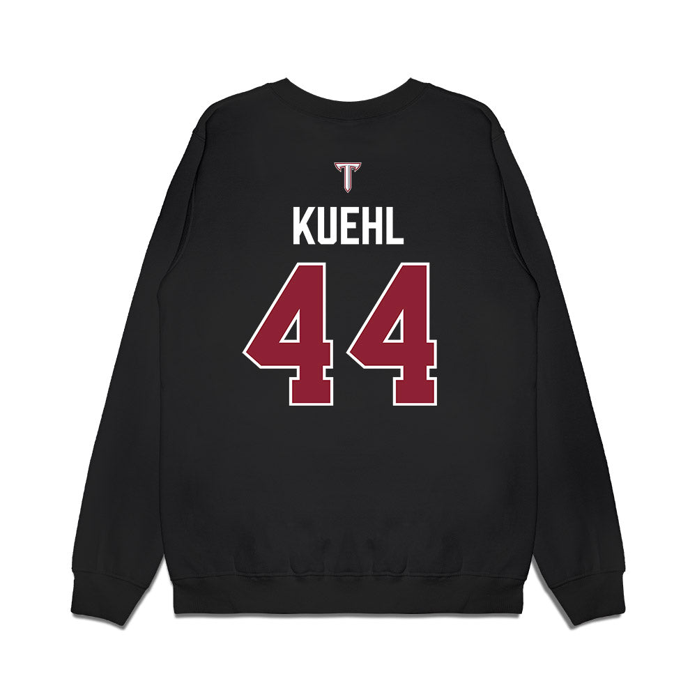Troy - NCAA Baseball : Dillon Kuehl - College World Series Premium Crewneck Sweatshirt-1