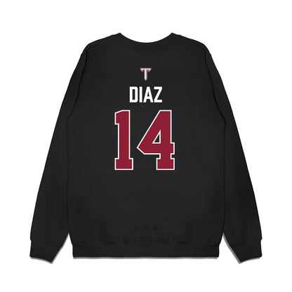 Troy - NCAA Baseball : Zaid Diaz - College World Series Premium Crewneck Sweatshirt-1