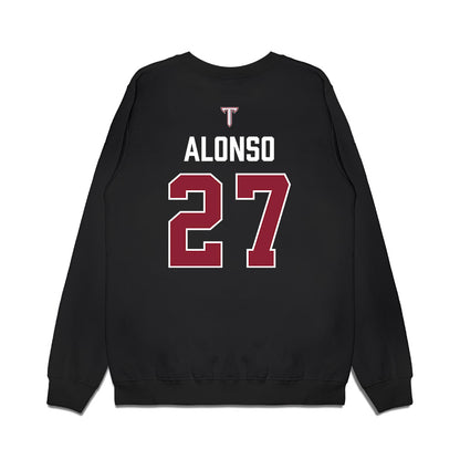 Troy - NCAA Baseball : Dylan Alonso - College World Series Premium Crewneck Sweatshirt-1