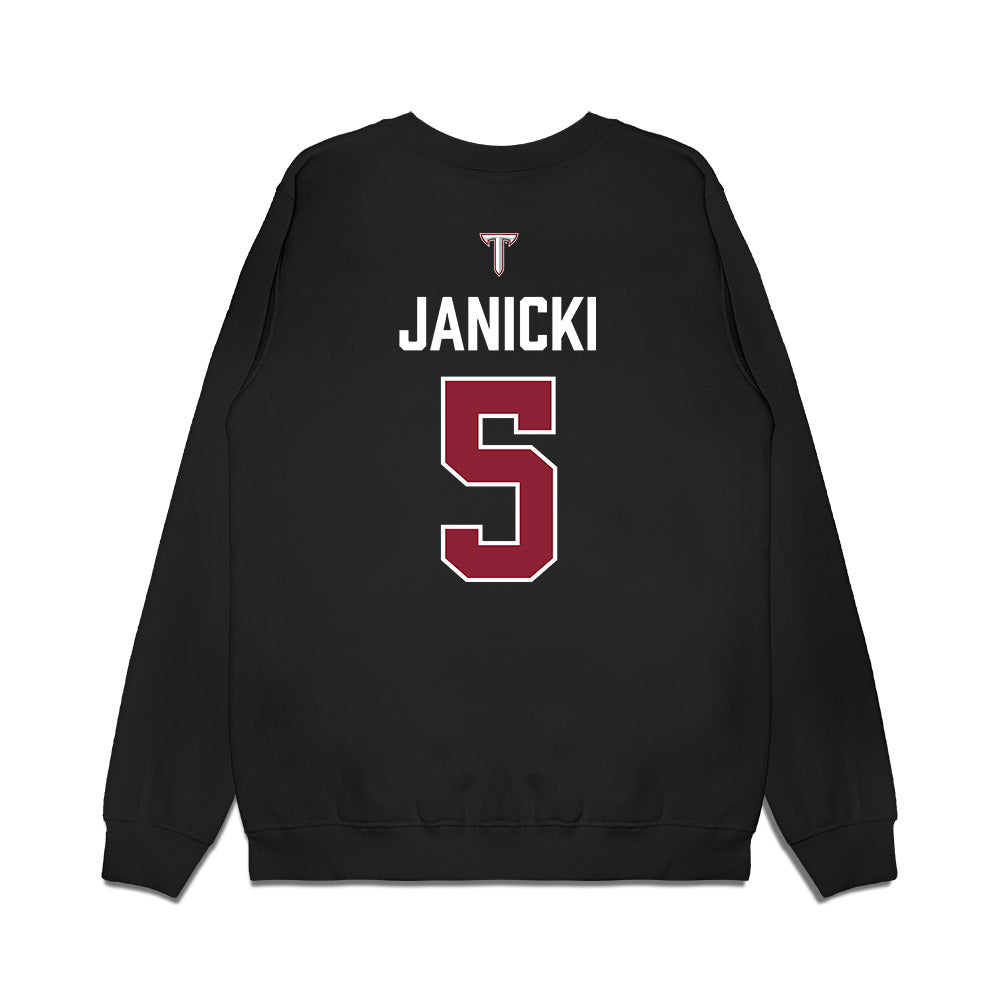 Troy - NCAA Baseball : James Janicki - College World Series Premium Crewneck Sweatshirt-1