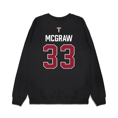 Troy - NCAA Baseball : Ty McGraw - College World Series Premium Crewneck Sweatshirt-1