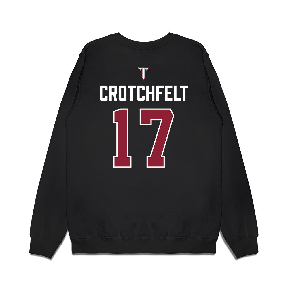 Troy - NCAA Baseball : Zach Crotchfelt - College World Series Premium Crewneck Sweatshirt-1