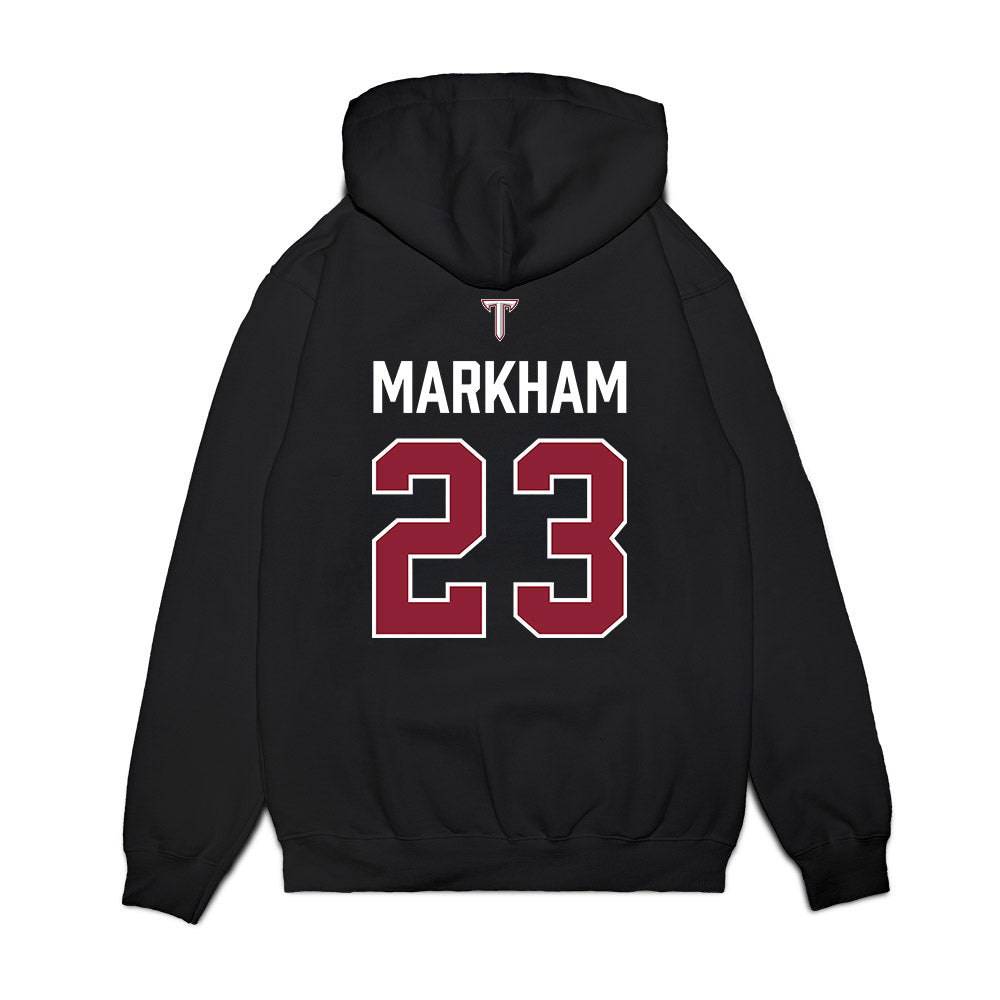 Troy - NCAA Baseball : Houston Markham - College World Series Premium Hooded Sweatshirt-1