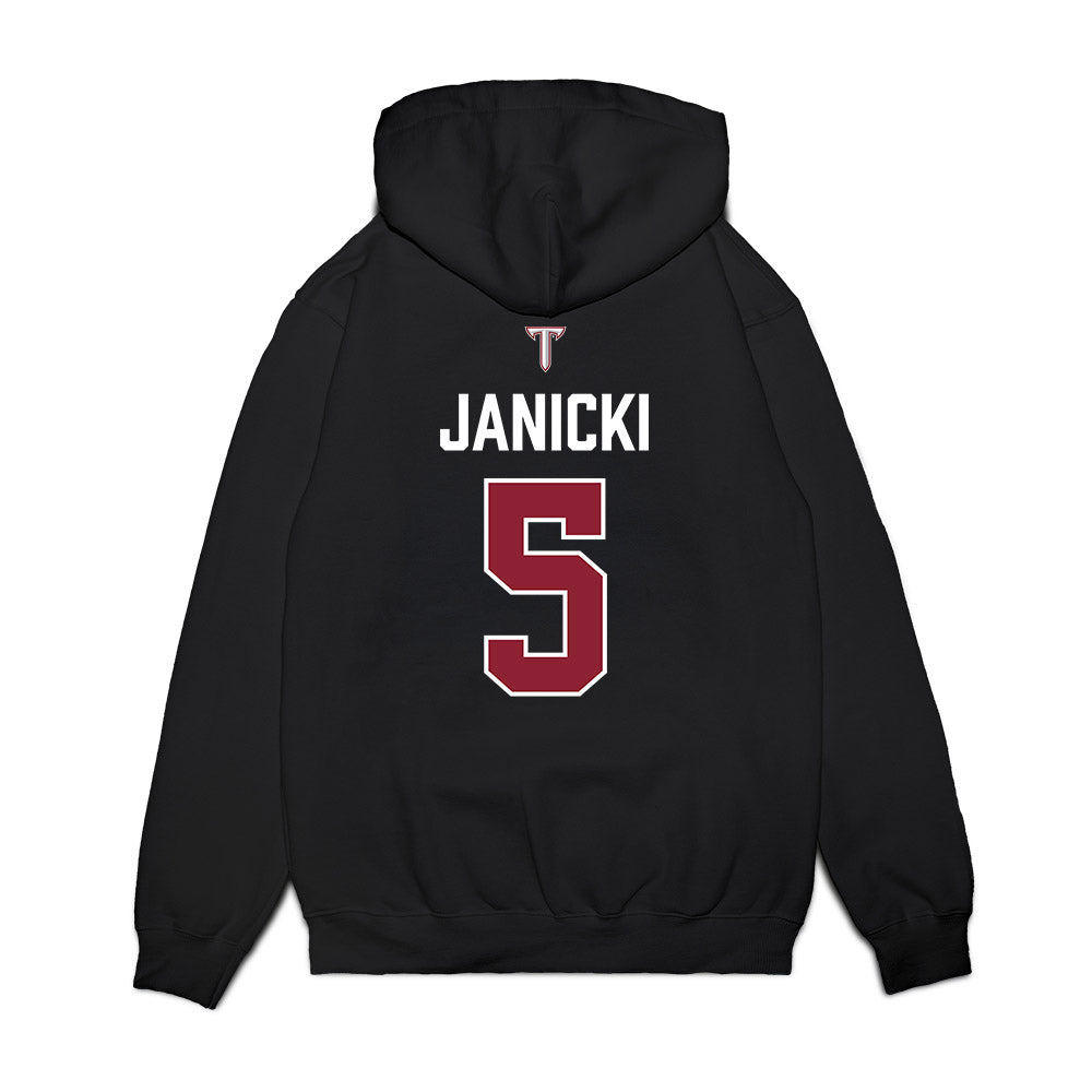 Troy - NCAA Baseball : James Janicki - College World Series Premium Hooded Sweatshirt-1