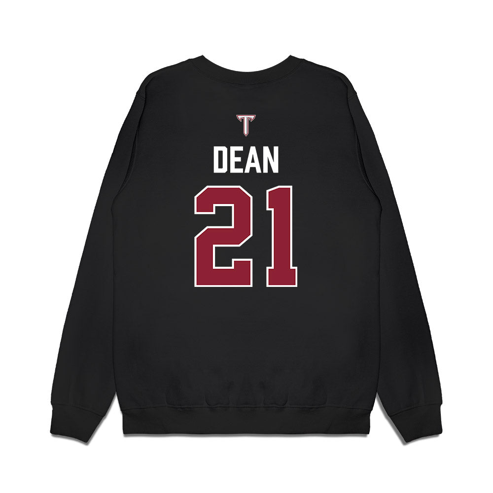 Troy - NCAA Baseball : Blake Dean - College World Series Premium Crewneck Sweatshirt-1