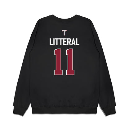 Troy - NCAA Baseball : Lucas Litteral - College World Series Premium Crewneck Sweatshirt-1