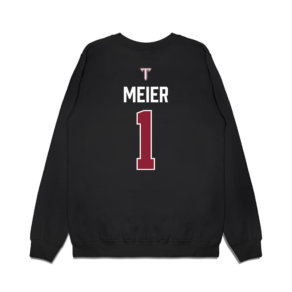 Troy - NCAA Baseball : Steven Meier - College World Series Premium Crewneck Sweatshirt-1
