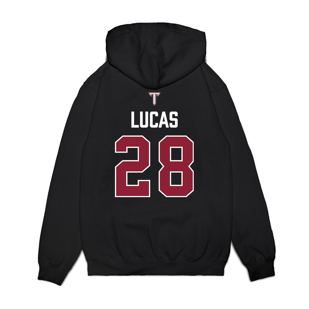 Troy - NCAA Baseball : Jackson Lucas - College World Series Premium Hooded Sweatshirt-1