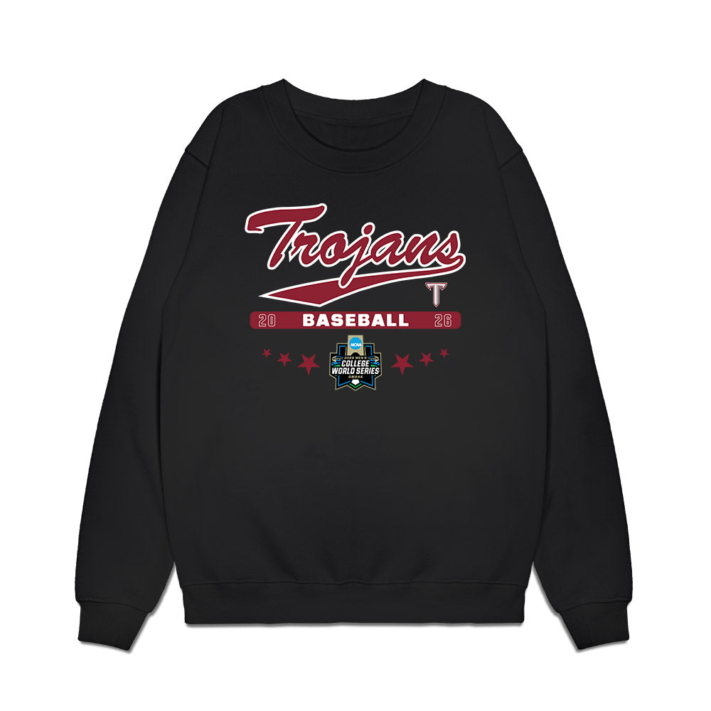 Troy - NCAA Baseball : Tommy Egan - College World Series Premium Crewneck Sweatshirt-0