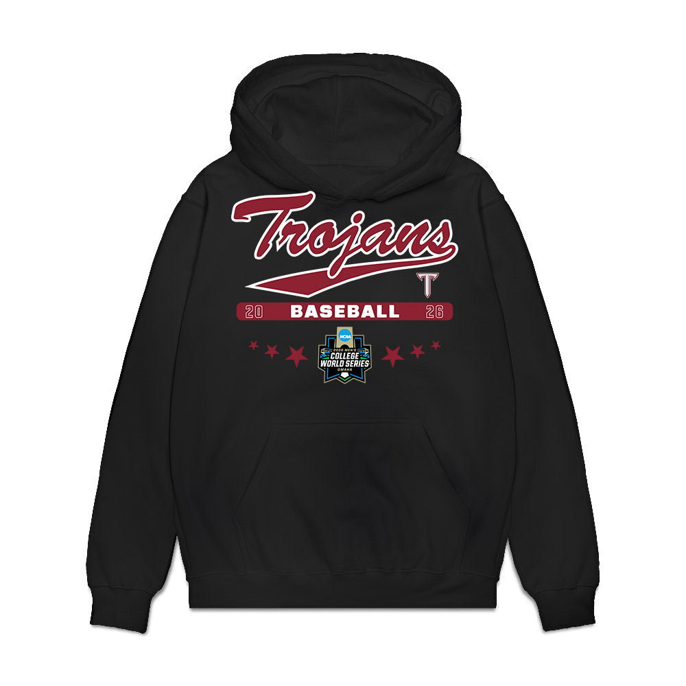 Troy - NCAA Baseball : Zach Crotchfelt - College World Series Premium Hooded Sweatshirt-0