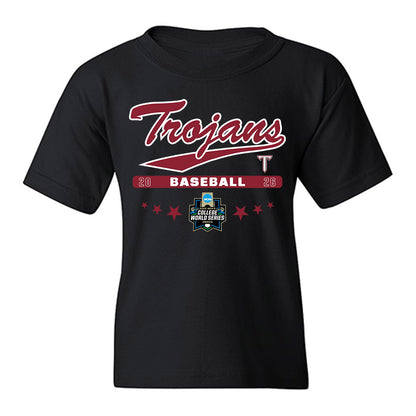 Troy - NCAA Baseball : Aaron Piasecki - College World Series Youth T-Shirt-0