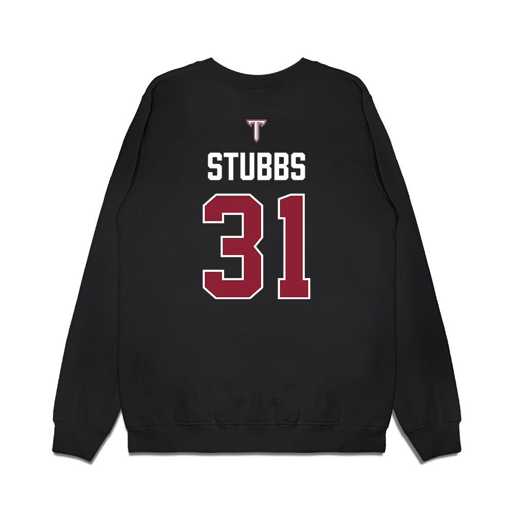 Troy - NCAA Baseball : Benjamin Stubbs - College World Series Premium Crewneck Sweatshirt-1