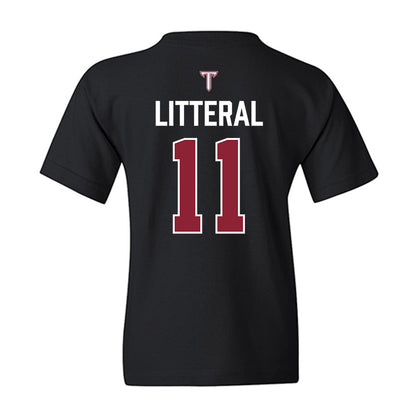 Troy - NCAA Baseball : Lucas Litteral - College World Series Youth T-Shirt-1