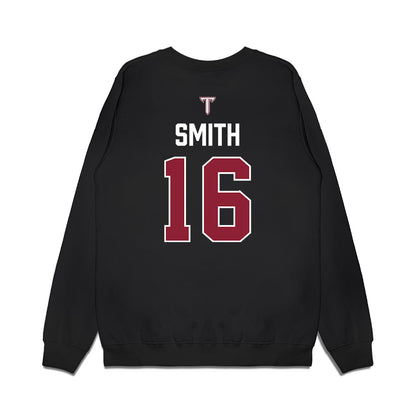 Troy - NCAA Baseball : Hayden Smith - College World Series Premium Crewneck Sweatshirt-1