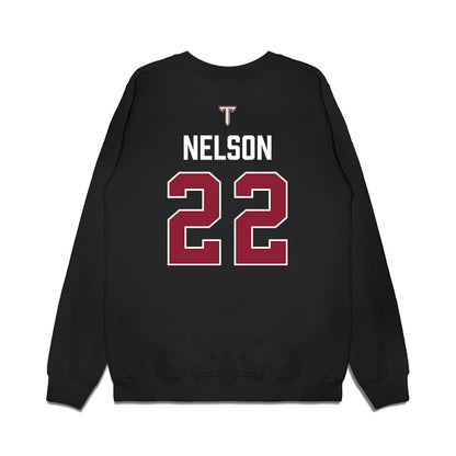 Troy - NCAA Baseball : Drew Nelson - College World Series Premium Crewneck Sweatshirt-1
